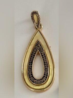 Lia Sophia Gold-Tone Yellow Teardrop Pendant for a necklace